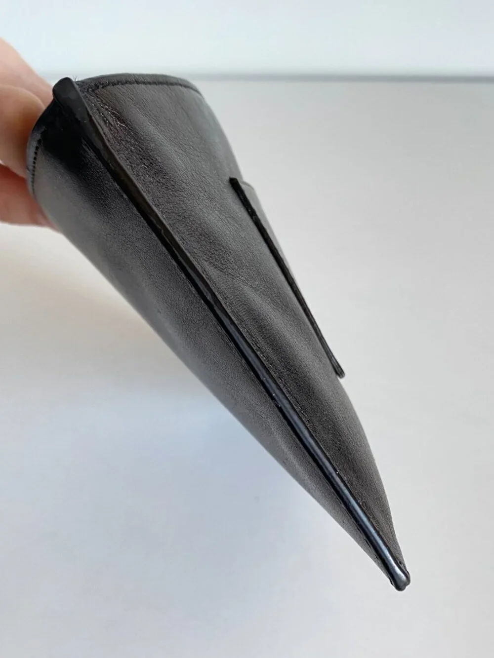 Reed Krakoff Black Leather Pouch Bag Clutch Zip Around Slim
